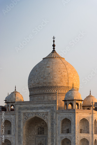 Taj Mahal during sunset in Agra, India