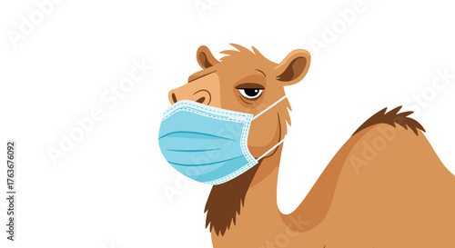 Camel Wearing Mask: A Symbol of Health and Safety.