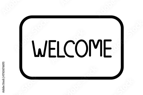 Welcome Sign Icon.Hotel icon . suitable for web site, app, user interfaces, printable etc. line icon style. simple vector design editable