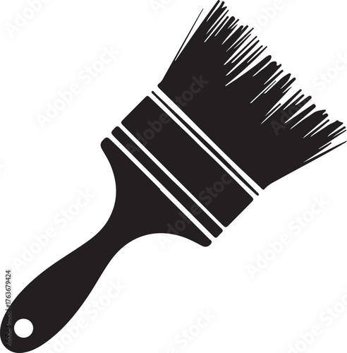 Collection of black silhouettes featuring machine woodworking handyman painting and cutting tools for design projects