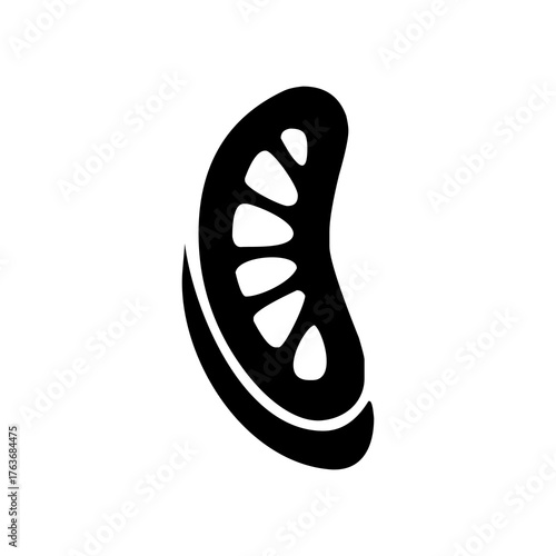 Citrus Fruit Segment Glyph Icon