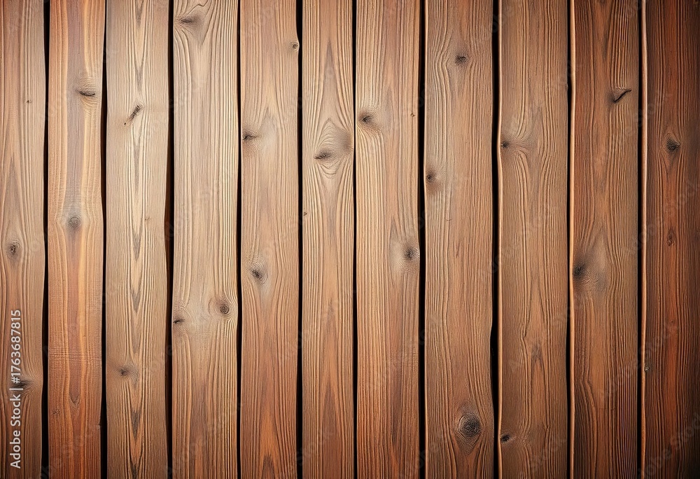 Naklejka premium Rustic reclaimed wood wall texture, vertical planks, rustic wood, brown wood