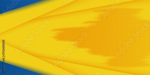Abstract background modern hipster futuristic graphic. Yellow background with stripes. Vector abstract background texture design, bright poster, banner yellow and blue background Vector illustration.