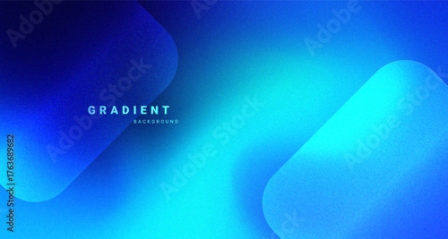 Modern blue gradient abstract background with geometric shapes.