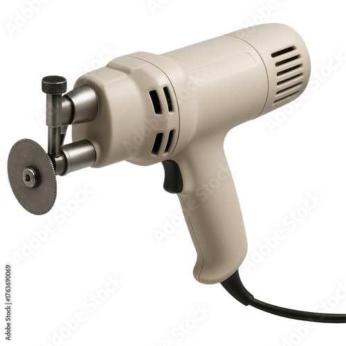 Orthopedic cast saw with rotating blade for removing plaster casts