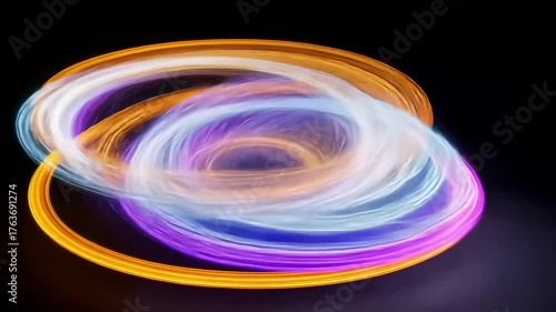 vibrant light trails swirling in a mesmerizing pattern