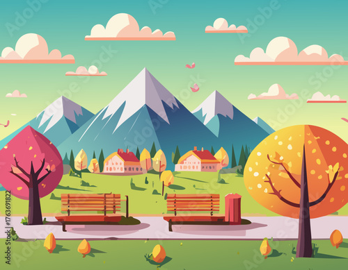 自然　イラスト　風景