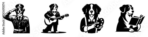 Dog Illustrations: A Collection of Artistic and Professional Poses.