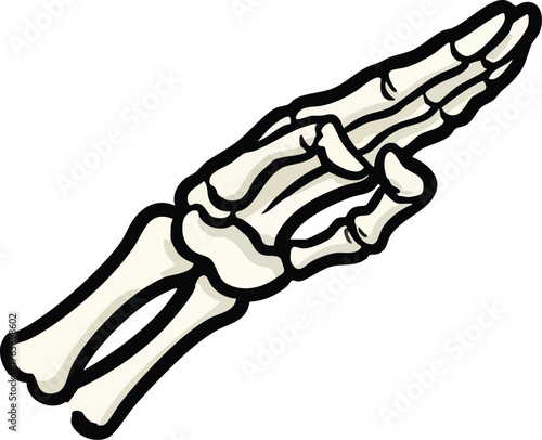 Skelton hand gesture Salute