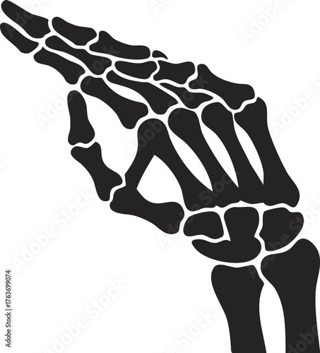 Skelton hand gesture Salute