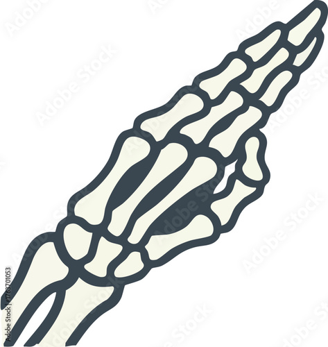 Skelton hand gesture Salute