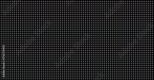 Led screen rgb pattern. TV display texture with pixel dots. Computer monitor vector effect.