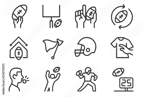 Goal penalty vector touchdown extra icon icons flag delay football roughing safety