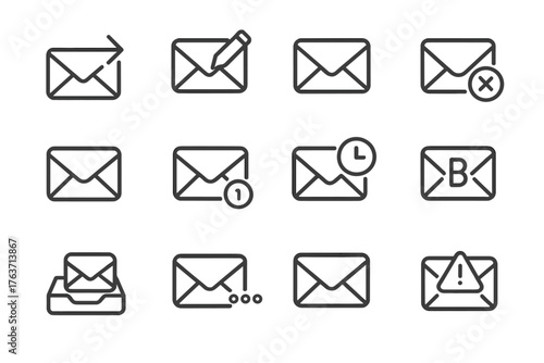 Draft delayed status icon error icons send vector failed read mail unread