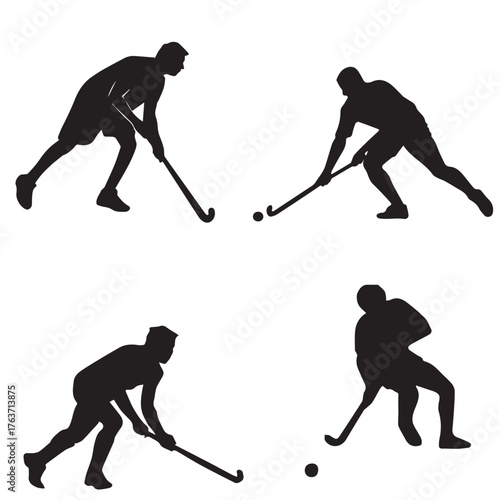 Hockey game icon with black background