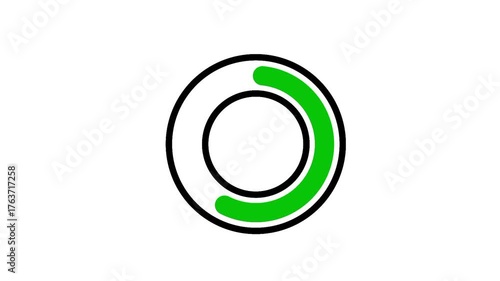 Minimal Green Loading Circle Animation on White Background