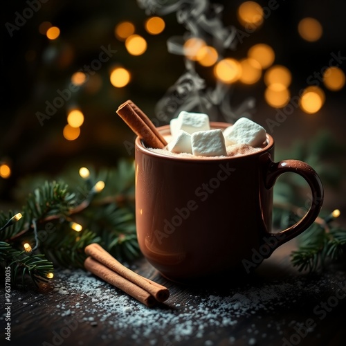 Festive Hot Beverage Marshmallow Delights Cozy Winter Mood_12