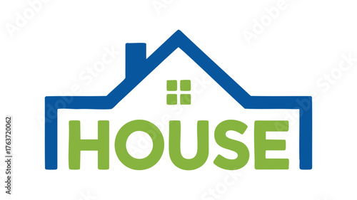 Modern green house logo design concept for real estate business vector