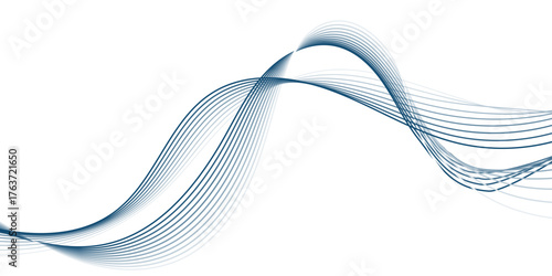 Technology flow grid blend curve wave line geometric abstract patterns with unique style. Wave with lines created using blend tool. Abstract frequency sound wave lines and twisted curve lines design.