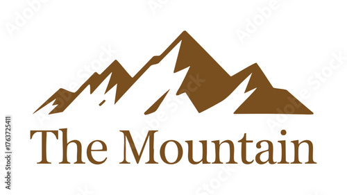 The mountain logo design iconic peak emblem for outdoor adventure and nature brands vector