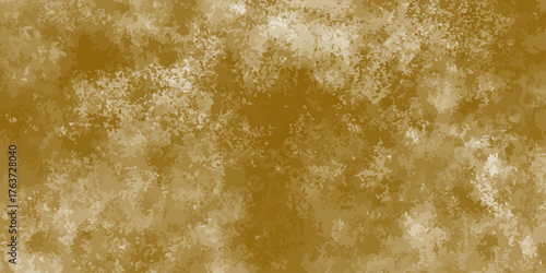 Textured Golden Brown Abstract Background Grunge Wall Vintage Design Distress Wallpaper. Gold Painted Background. Golden Abstract decorative paper texture background for artwork - Illustration.

