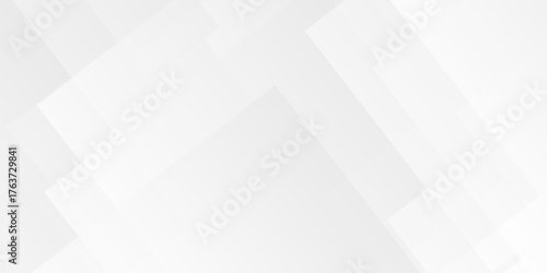 Abstract tech gradient white, gray creative triangle geometric technology space rectangle randomly arranged white line background. gradient paper web overlap presentation design.	