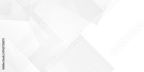 White and gray overlap transparent triangle geometric technology pattern. minimal rectangle randomly arranged white triangle geometric transparent background layers overlapping presentation design.	
