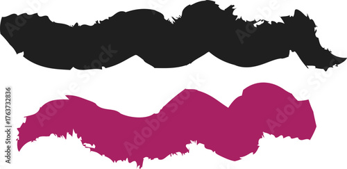 Brushstrokes of Artistry: The image features two elegant brushstrokes that undulate gracefully across the canvas, showcasing a balance of color and texture and a minimalist expression