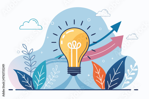 Depicting Bold Startup Innovation With Lightb Crisp Premium Digital Asset