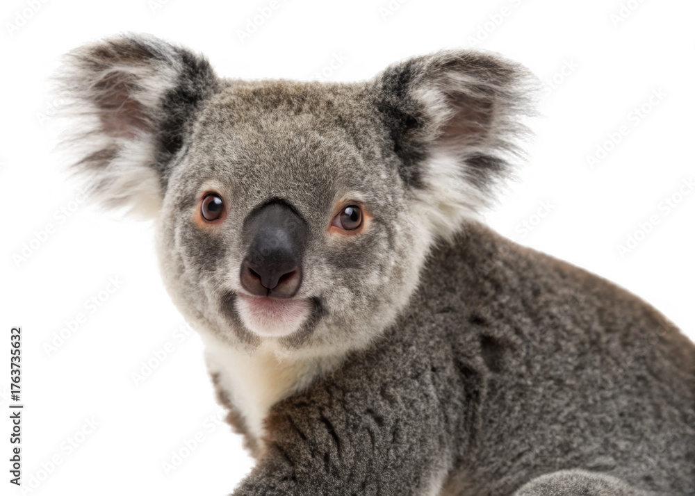 Naklejka premium Koala isolated on a transparent background.