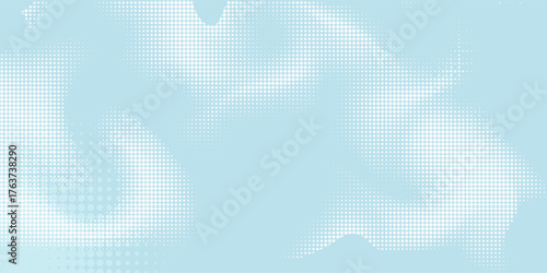 Dot white blue wave pattern screen gradient bright texture background. Abstract technology big data digital background. 3d rendering.