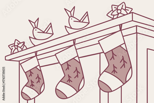 Stockings filled with origami cranes instead of toys.