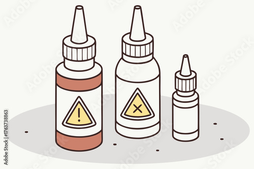 Several bottles marked with overdose caution
