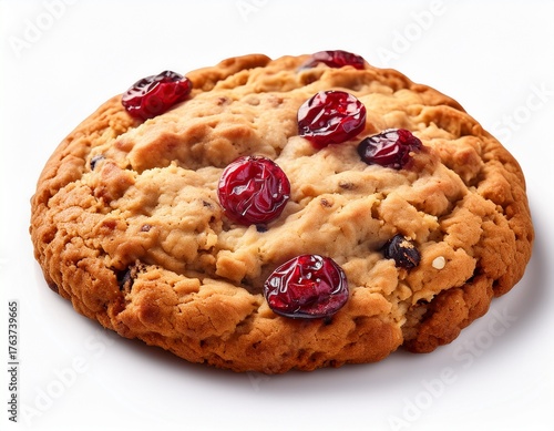 Wallpaper Mural cranberry oatmeal raisin cookie isolated on a white background Torontodigital.ca