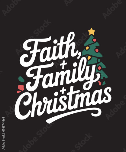Beautiful Christian Christmas Design Featuring Cross, Nativity Scene, Holy Night Star, and Peace on Earth Typography for Faith-Based Holiday Greeting, Bible Verse Quote, Jesus Birth Celebration Art
