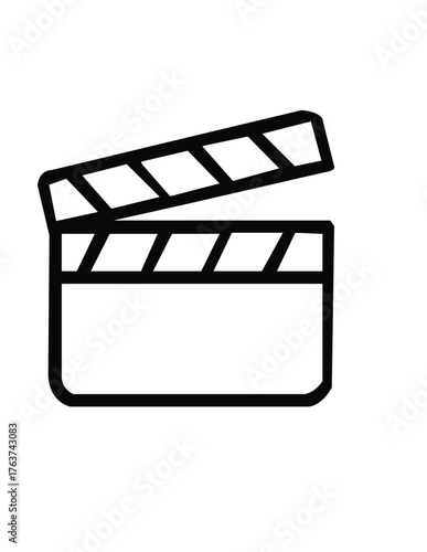 movie clapper board vector