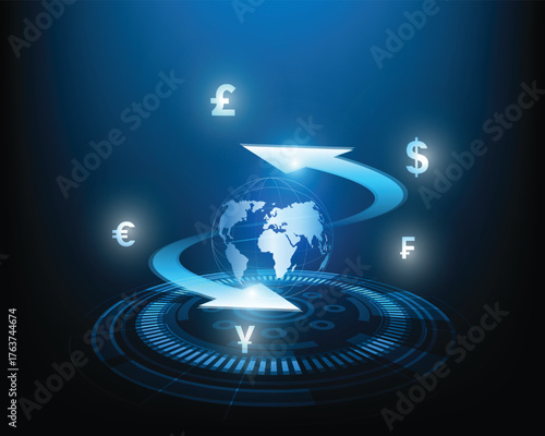 Financial analysis  money transfer  global currency exchange