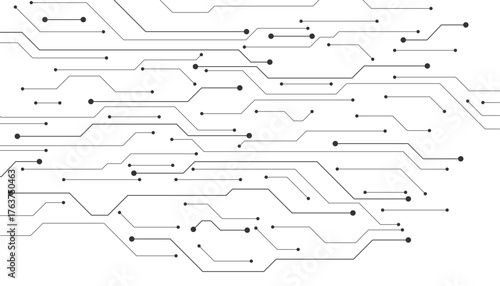 Futuristic Technology Backgrounds. Abstract Digital Network with Glowing white and black Lines.