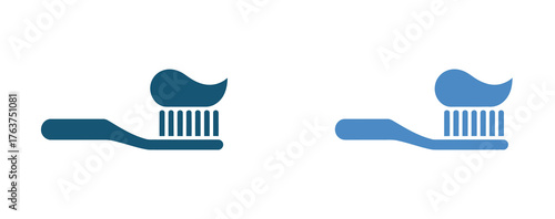 WebKeep your smile bright with this dental care icon, promoting hygiene with a toothbrush and toothpaste, ideal for health and wellness campaigns and fresh branding, clean and modern design