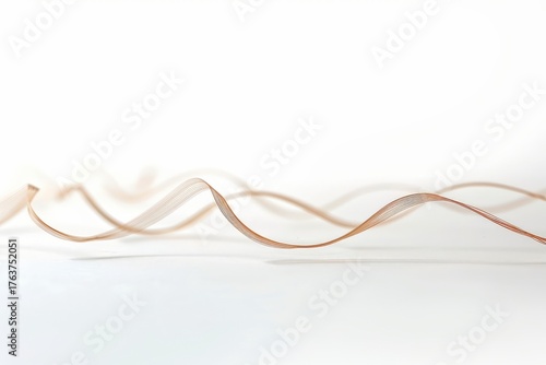 Ethereal Ribbon Dance: Delicate ribbons undulate gracefully, their subtle hues creating an enchanting ballet against a soft backdrop. Capturing a sense of lightness and elegance.
