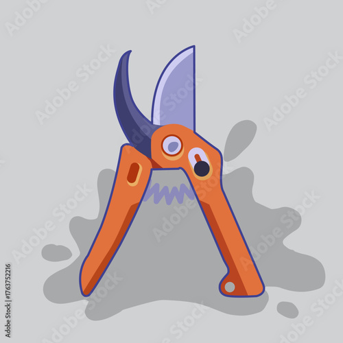 pruning shears vector illustr...