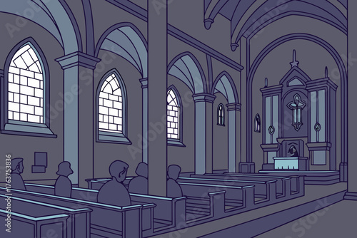 The hush of midnight mass