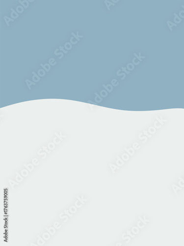 Minimalist Background with Snow and Sky