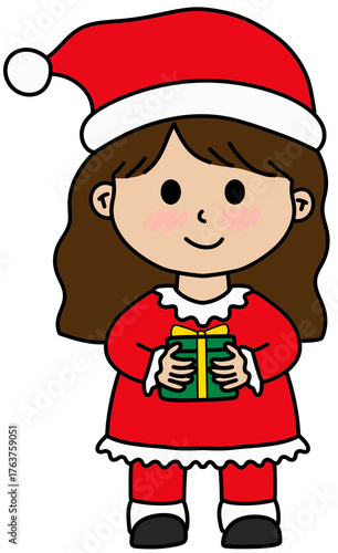 santa claus with girl