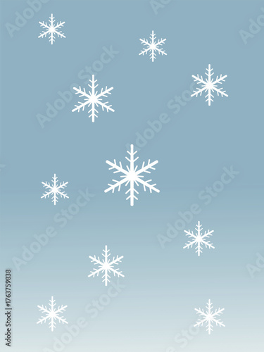 Snowflake Blue Background
