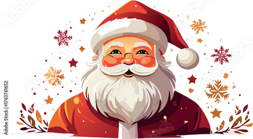 Santa claus smiling during winter christmas holiday