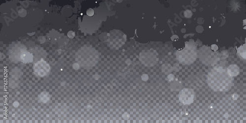 Dark abstract background with soft bokeh lights and grunge textures in shades of gray