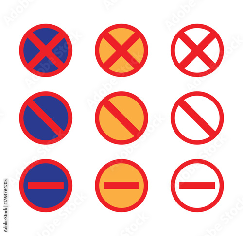 Traffic Control Icons Set, No Parking and No Stopping Symbols Free Download Traffic Control Icons Set, No Parking and No Stopping Symbols - GFXLoad