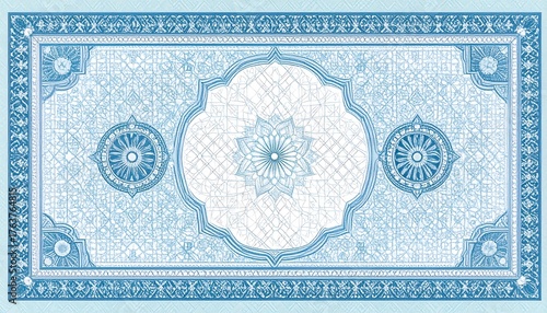 Ornate light blue design