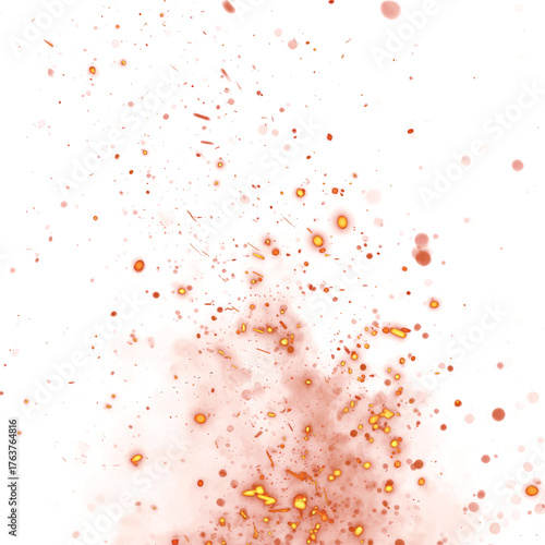 Abstract Red and Orange Ink Splatter
